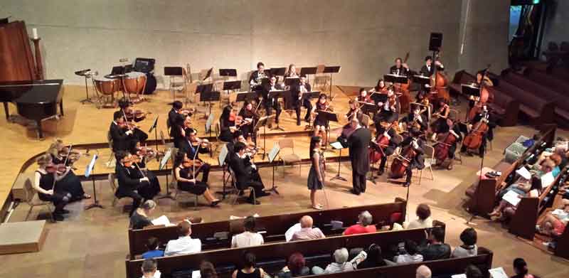 The Pasadena Summer Youth Chamber Orchestra (PSYCO) at the Pasadena Presbyterian Church Saturday evening.