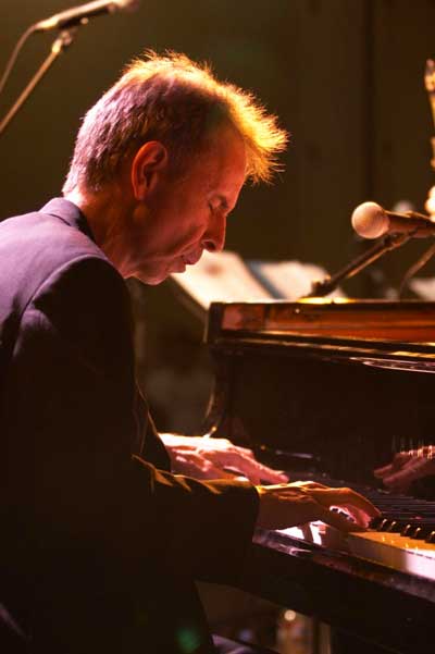 A man playing piano