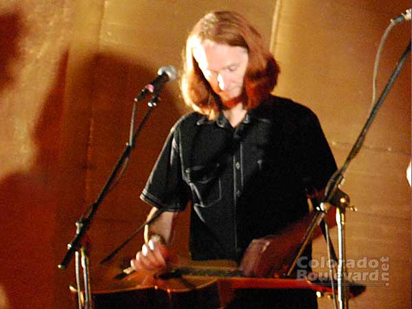 Pat Wictor playing the slide guitar