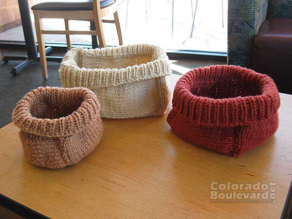 Knitted Boxes (Photo - Robin Southworth).