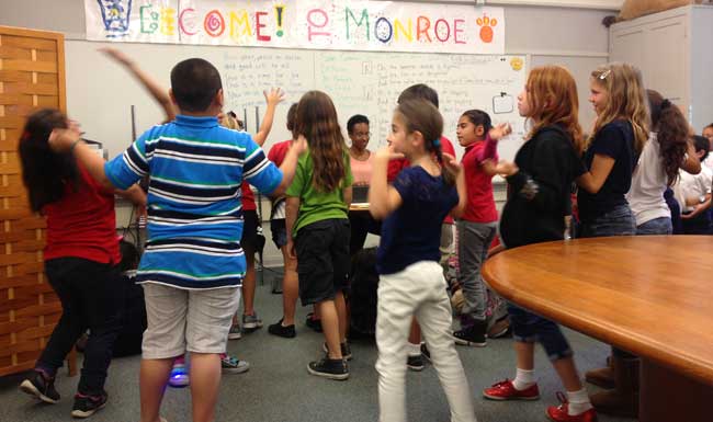 Kids in Concert rehearse the Twelve Days of Christmas song