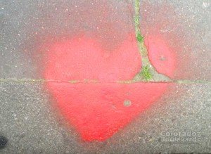 a heart shaped painting