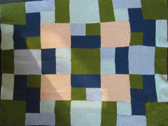 Rambling Rows Afghan -Finished (Photo - Robin Southworth).