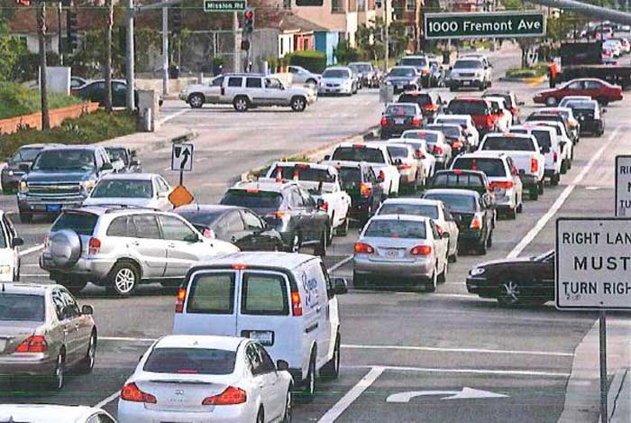 a street jammed with cars