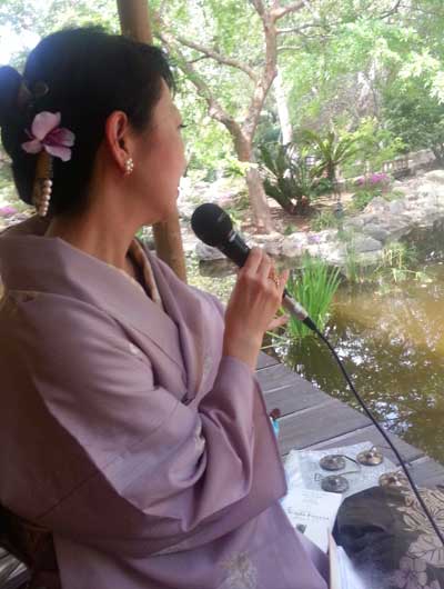 Mariko Kitikubo at Storierr Stearns garden in Pasadena.