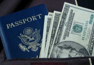 a passport and money
