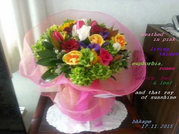 a bouquet of flowers