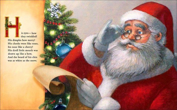 A page from Clement Moore’s “The Night Before Christmas”