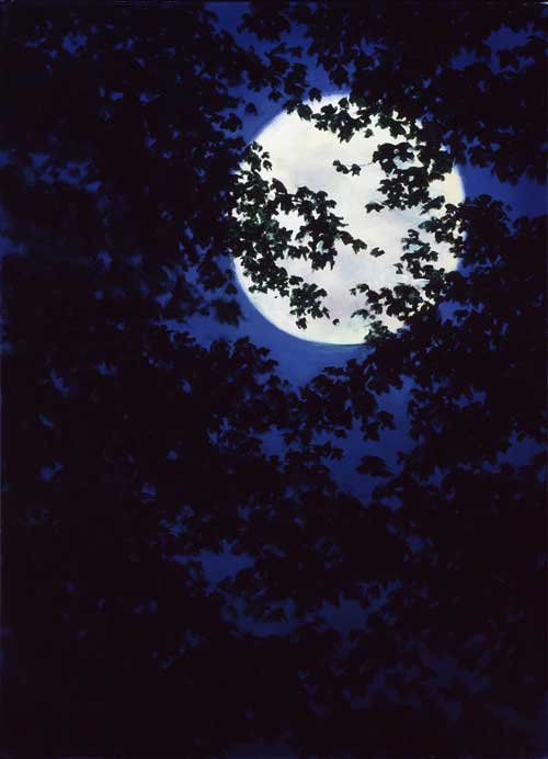Moon - Oil on linen by Michele L. Harvey.