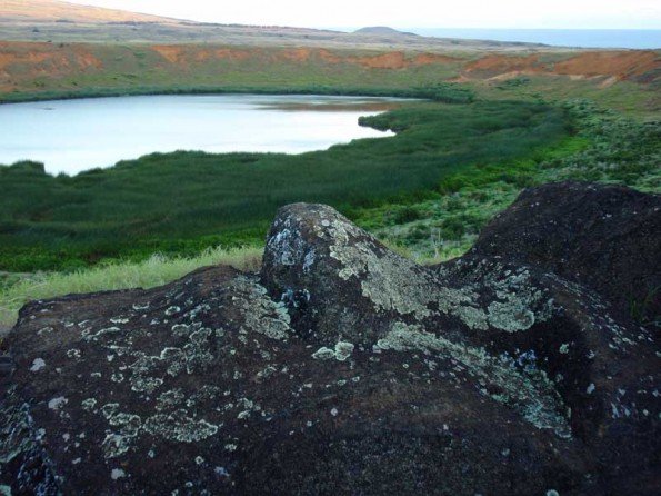 Inside Rano Raraku with the Guardian (Photo - William O’Daly).