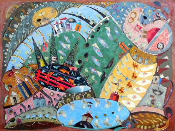 “Best of Impossible Worlds” - Mixed-Media Art by Toti O'Brien.