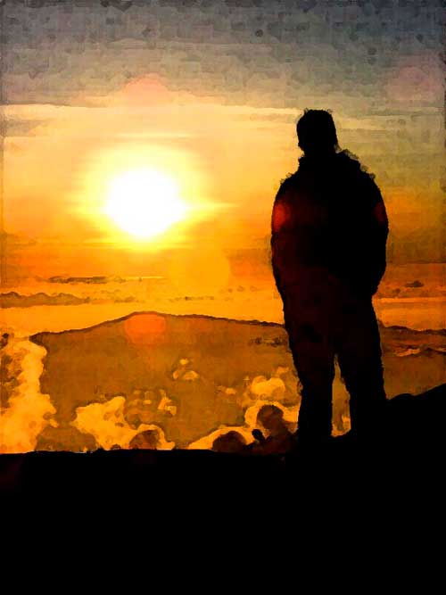 Mauna kea fresco by Stevie Strang.