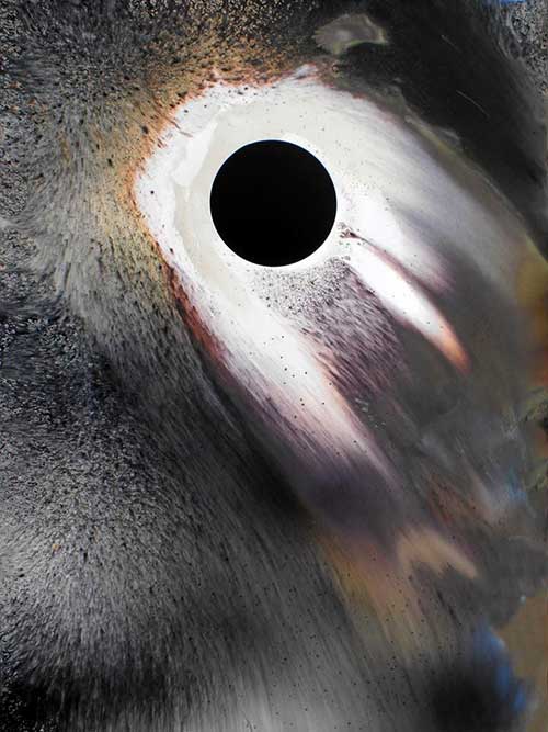 Black Sun with Falling Corona, 2016. Unique gelatin silver print by Jacqueline Woods.