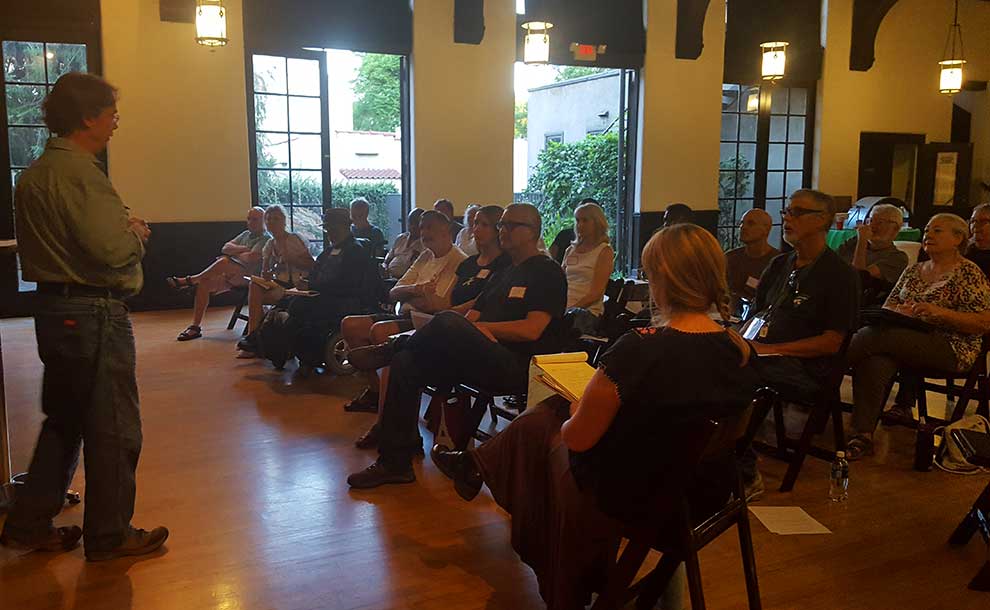 Denny Zane at the Pasadena Tenants Union Monthly Meeting (Photo - Staff).