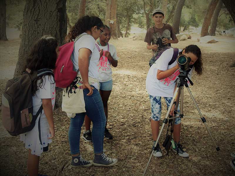 Dessi Sieburth, with more members of the YWCA camp at Hahamongna Watershed Park (Photo - Beatrix Schwarz).