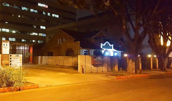 The Pinney House on 180 S Euclid Ave., with 170 S. Euclid property to the left and the Masonic Temple to the right (Photo - Emmanuel Kraletz).