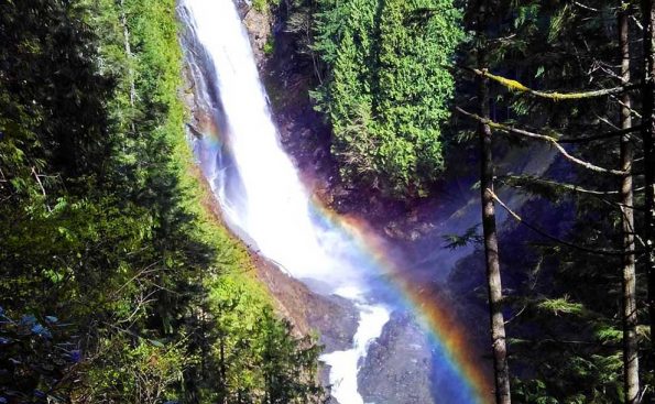 Wallace Falls, Washington, USA "The touch of a rainbow in a waterfall. What else could you ask for?" (Photo - Nicholas Klacsanzky).