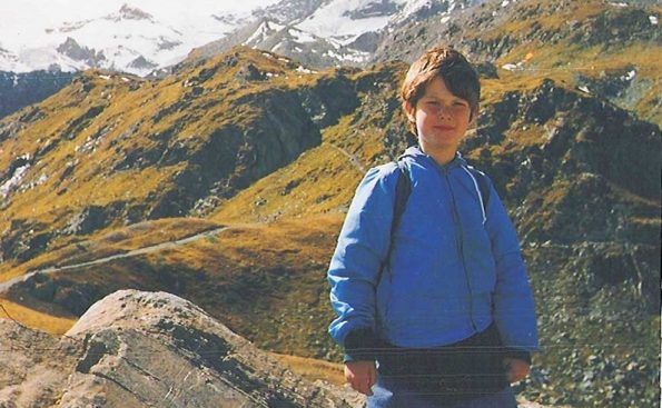 Nicholas in Switzerland (on the slopes of the Matterhorn) a few days before he was killed (Photo - Reg Green).