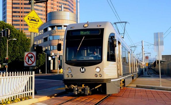 a metro train above grounds