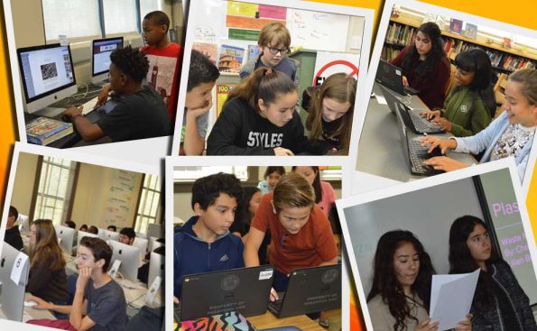 Marshall Fundamental Students collaborating on Waste Management Innovation Projects (Photos - Felita Kealing).