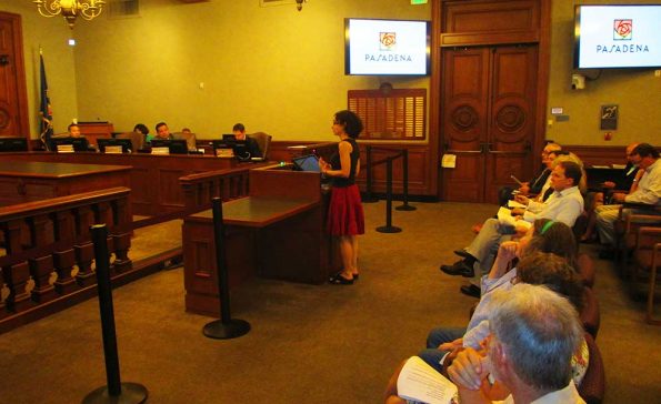 Susan Campisi addressing the Council on Monday, August 20, 2018 (Photo - Garrett Rowlan).