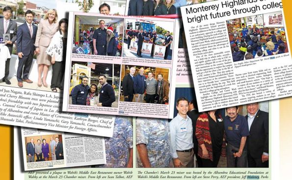 A collage of coverage for Jeff Maloney and David Mejia (Photo - Around Alhambra screen grab).