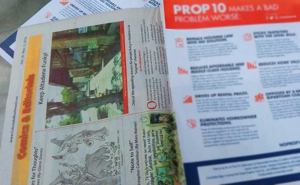 Illegal inserts found inside the print edition of ColoradoBoulevard.net in Pasadena and Altadena (Photo - Staff).