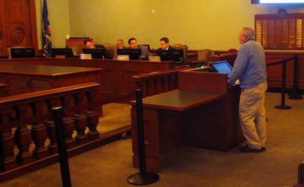 Steve Cole, Pasadena PTA Council President, at Pasadena City Council meeting on Monday, Nov. 19, 2018 (Photo - Garrett Rowlan).
