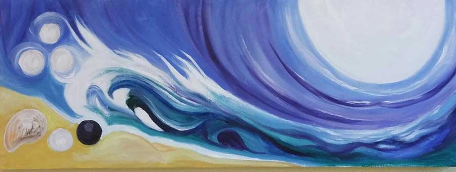 "How Pearls are Born" painting by Christina Martin