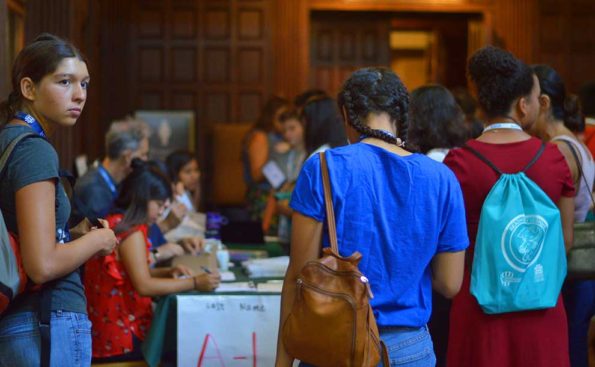 Youth gathering at a conference in Pasadena