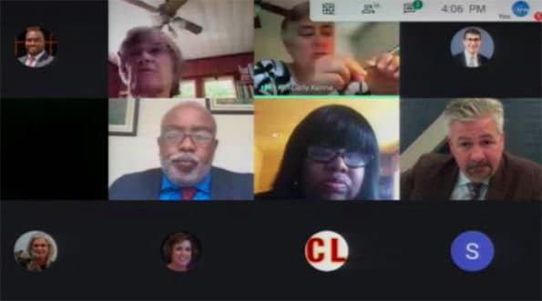 A group of educators ona zoom like meeting