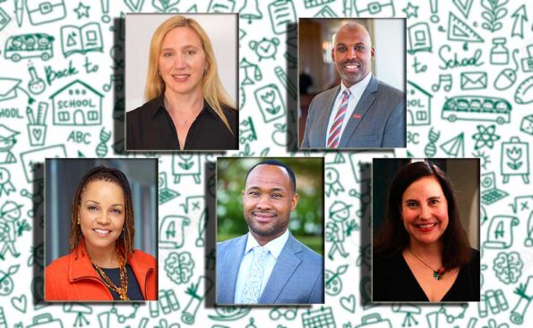 two white women white, one Afircan American woman, and 2 African American men