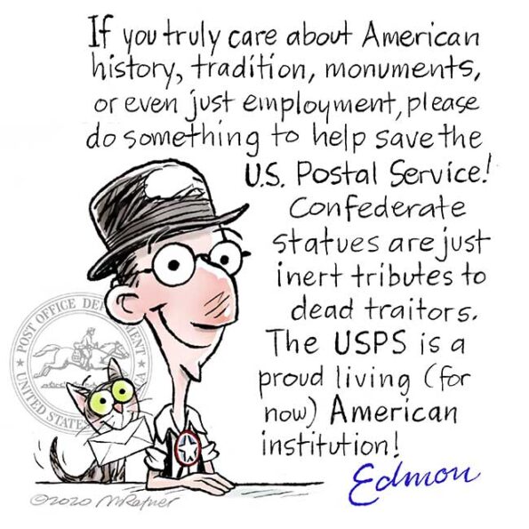 Edmon character asking help for USPS