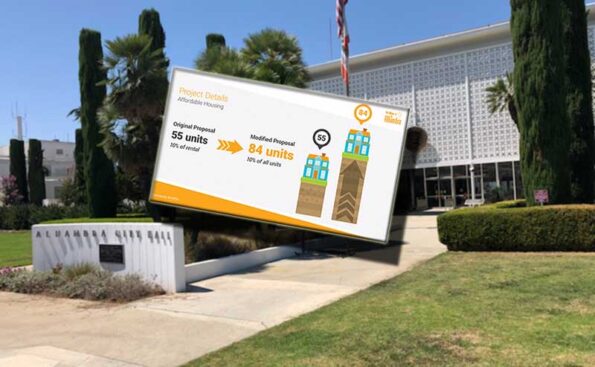 a page of a report superimposed on a City's City Hall