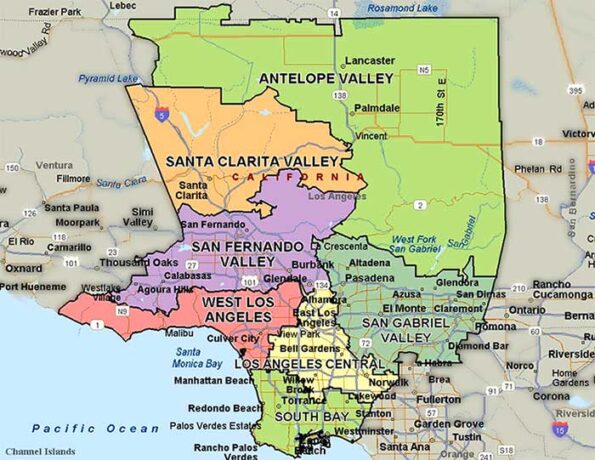 map of los angeles county