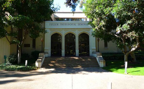 an arch building with steps