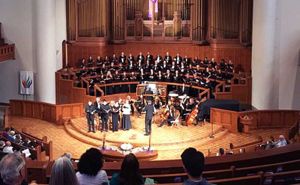 a concert inside a church