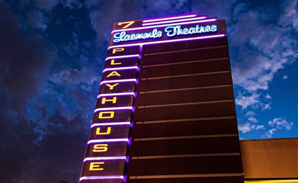 A markee for a movie theatre