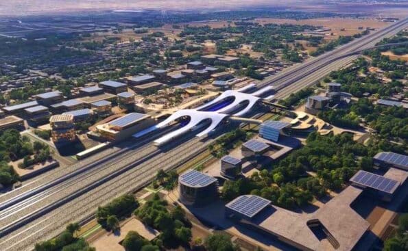 Station for high desert train