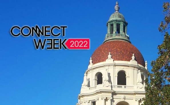 a city hall dome and a logo next to it