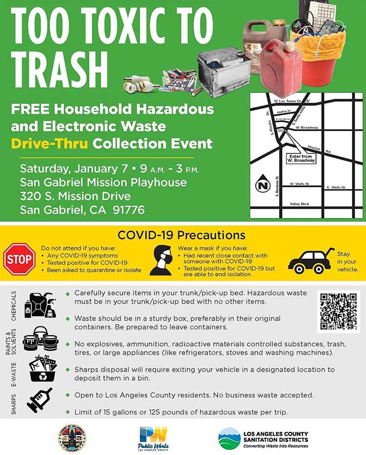 recycling-flyer in San Gabriel, Jan. 7, 2023