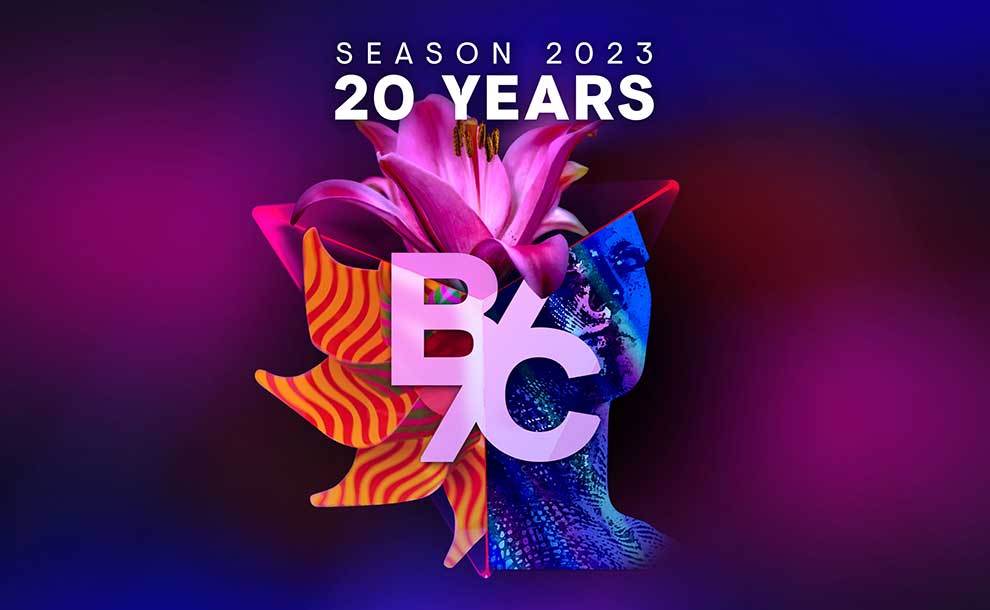 an abstract logo for a new theatre season