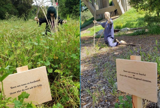 Art sculptures in nature