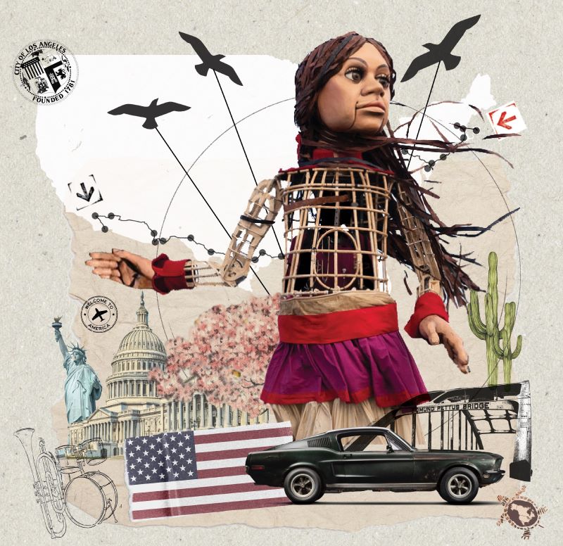 A picture of a large puppet