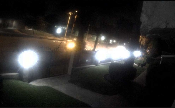 a car hit on the side of a street