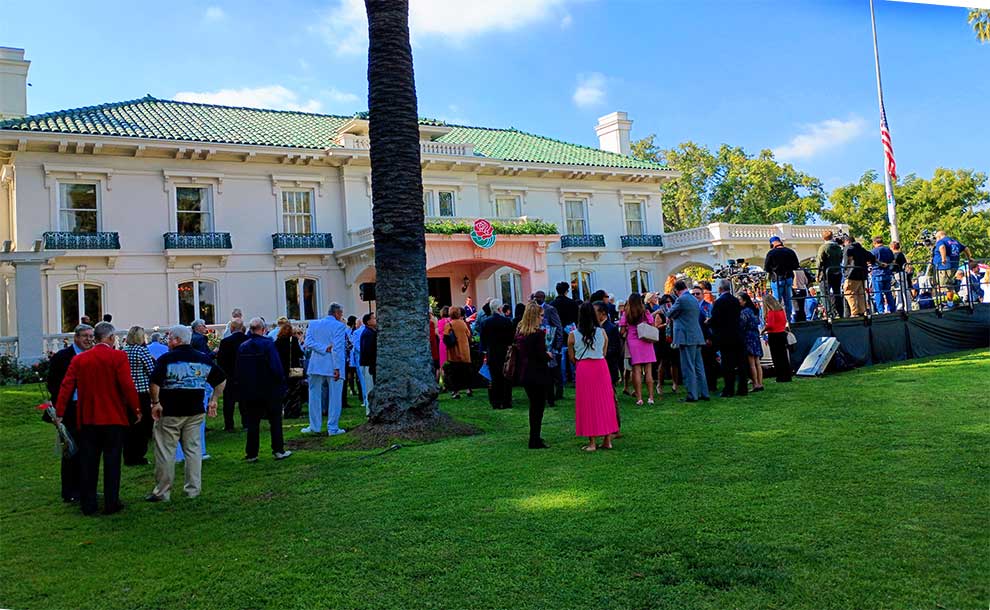 a group of people at the Tournament house