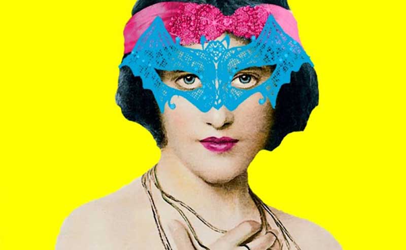 a photo of a woman wearing a mask