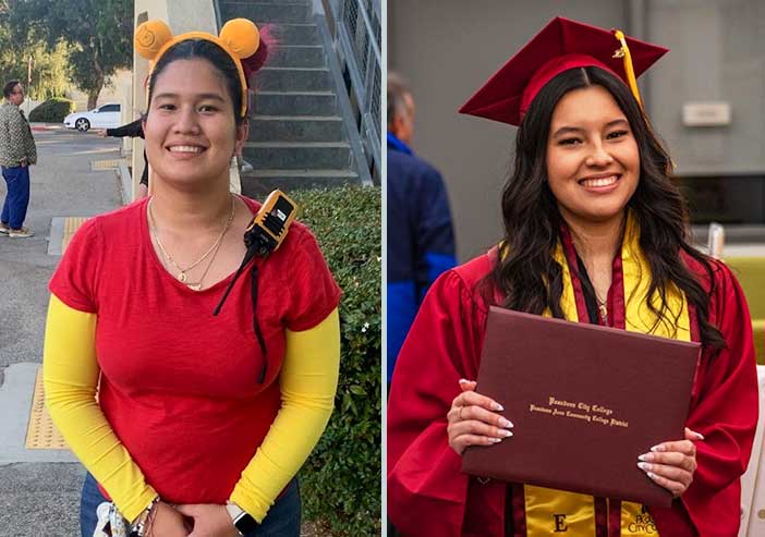 two women smiling at camera