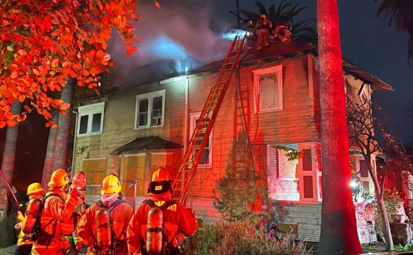 firefighter on a scene of a fire