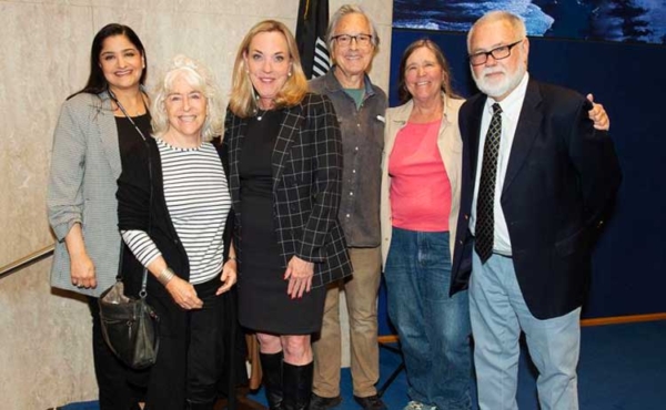 people posing for camera